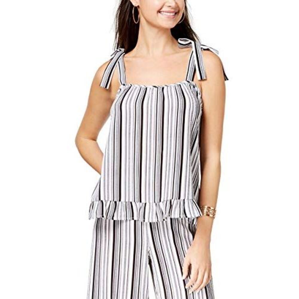 Ultra Flirt By Ikeddi Juniors Ruffled Tank Top